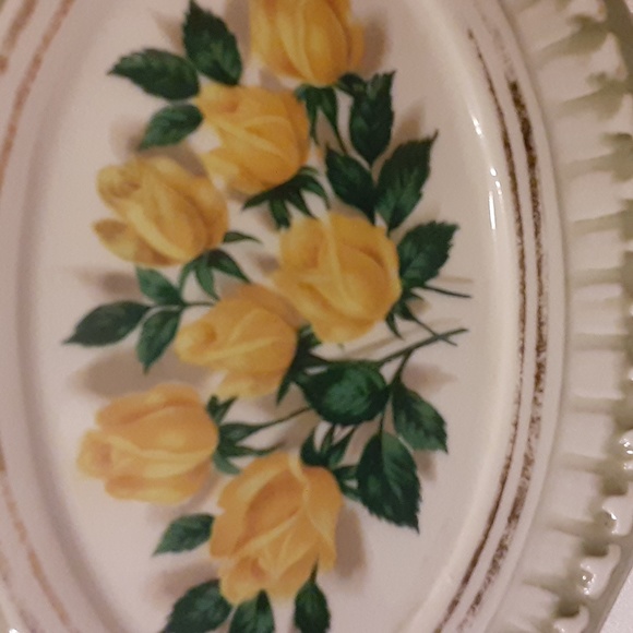 Jim Bean Distillery Regal China Yellow Roses Grn Vintage Whiskey Decanter 12" - Picture 2 of 14